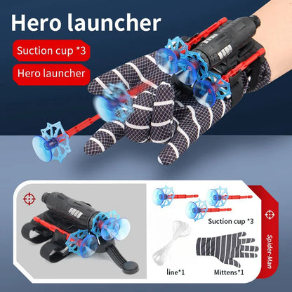 Personagens de anime brinquedos infantis conjunto de brinquedos de pulso figura de ação novo para lançador de luvas do Homem-Aranha Set Role Play Figures Hobbies