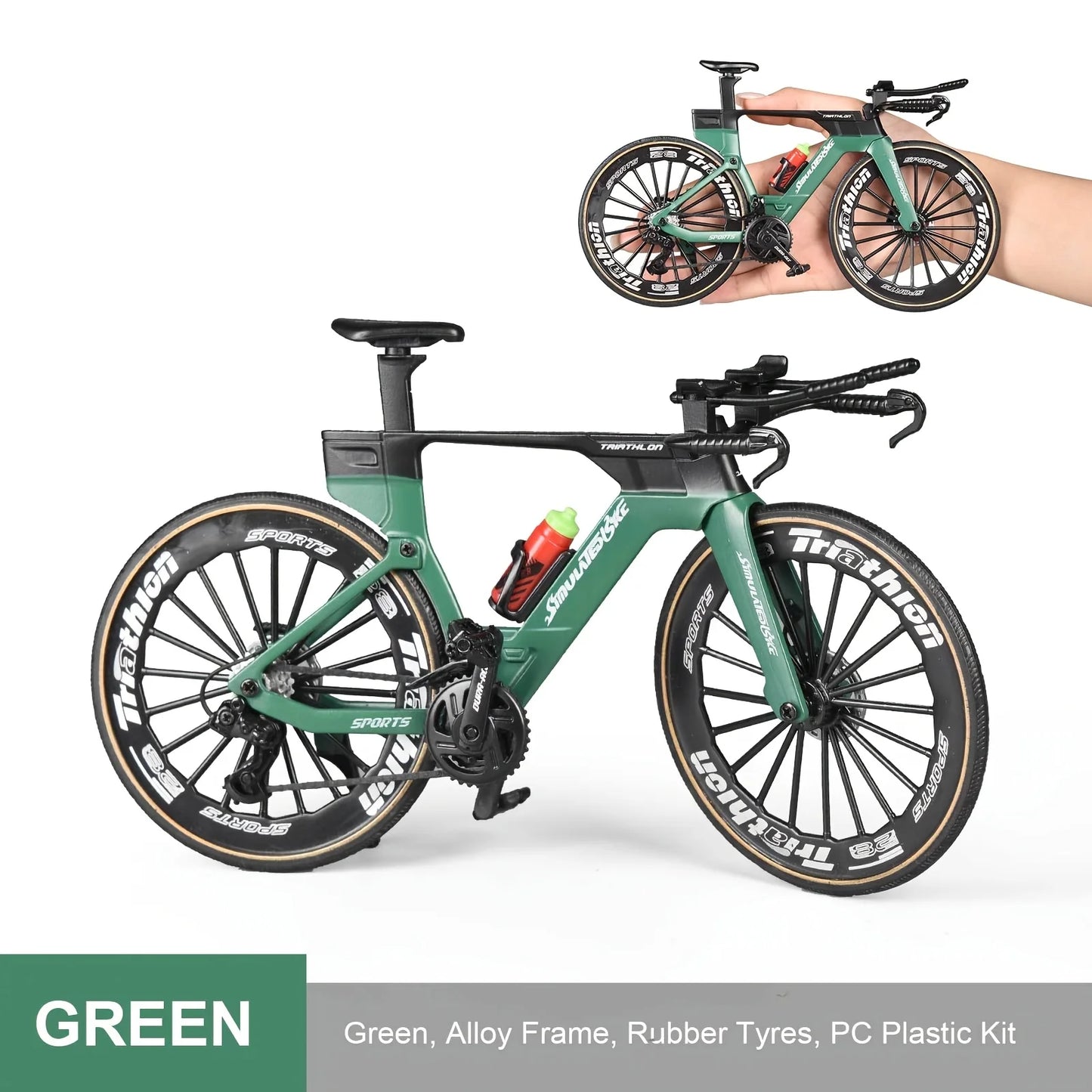 Bicicleta de montanha em liga metálica em escala 1:6, brinquedo realista com amortecedores dianteiros e traseiros para entusiastas de bicicletas