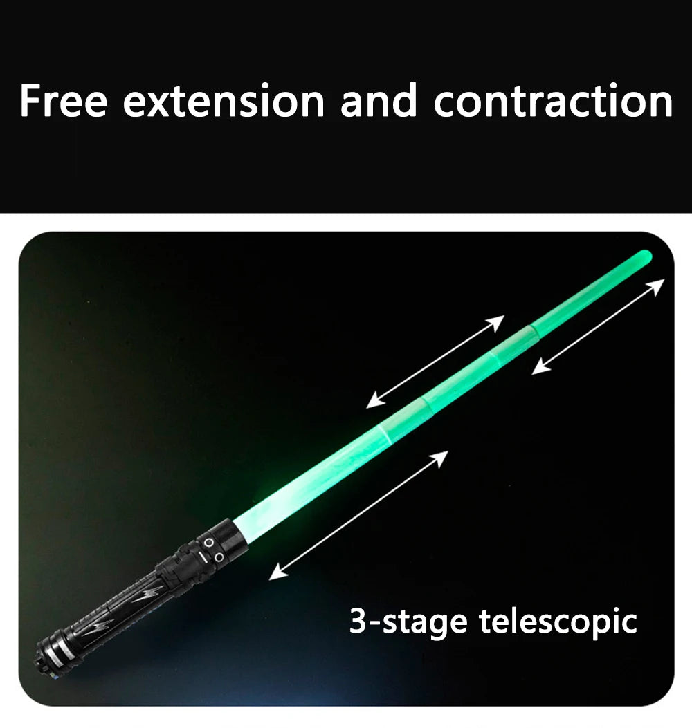 Espada Laser Sabre de Luz Vermelho e Azul Sabre Duplo Rave Transformação Presente Infantil Cosplay Arma Menino Brinquedo Piscante Legal